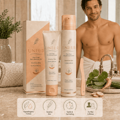 UNFUR 2-in-1 Men's Gentle Hair Removal Kit