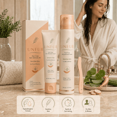 UNFUR 2-in-1 Gentle Hair Removal Kit
