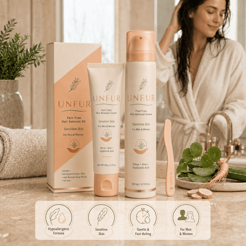 UNFUR 2-in-1 Gentle Hair Removal Kit