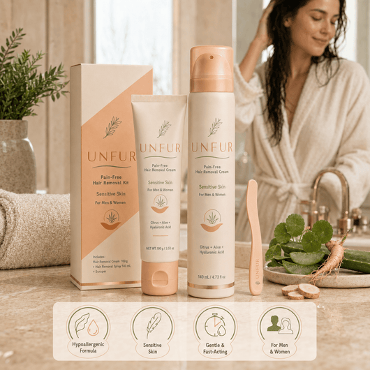 UNFUR 2-in-1 Gentle Hair Removal Kit