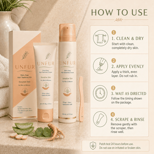 UNFUR 2-in-1 Gentle Hair Removal Kit