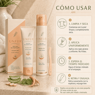 Kit de Depilación Suave 2 en 1 UNFUR