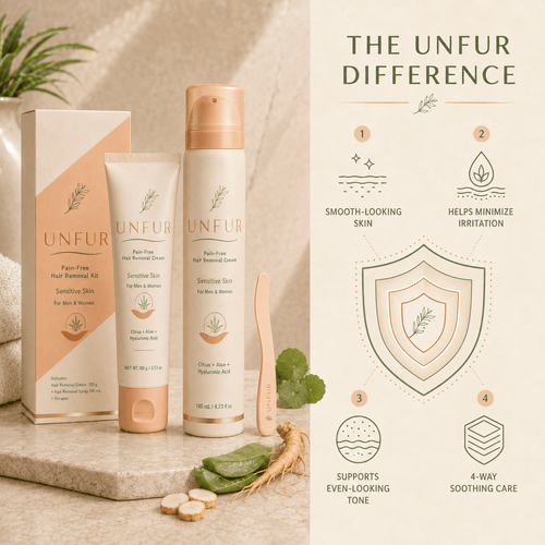 UNFUR 2-in-1 Gentle Hair Removal Kit