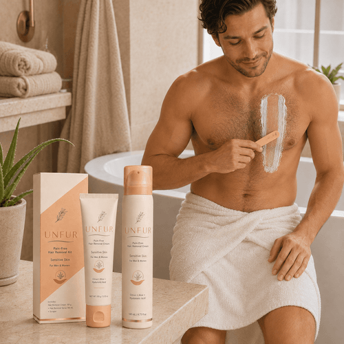 UNFUR 2-in-1 Men's Gentle Hair Removal Kit
