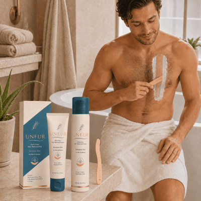 UNFUR 2-in-1 Men's Gentle Hair Removal Kit