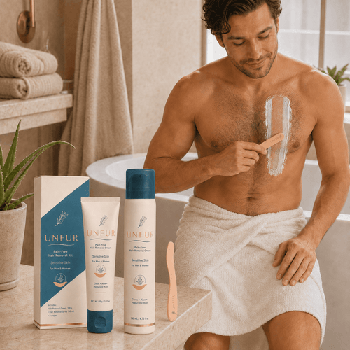 UNFUR 2-in-1 Men's Gentle Hair Removal Kit