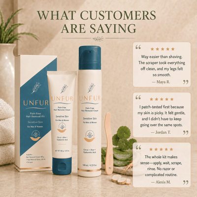 UNFUR 2-in-1 Men's Gentle Hair Removal Kit
