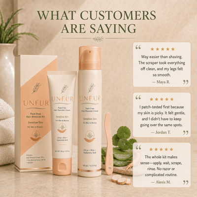 UNFUR 2-in-1 Gentle Hair Removal Kit