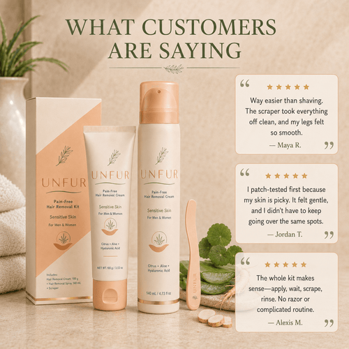 UNFUR 2-in-1 Gentle Hair Removal Kit