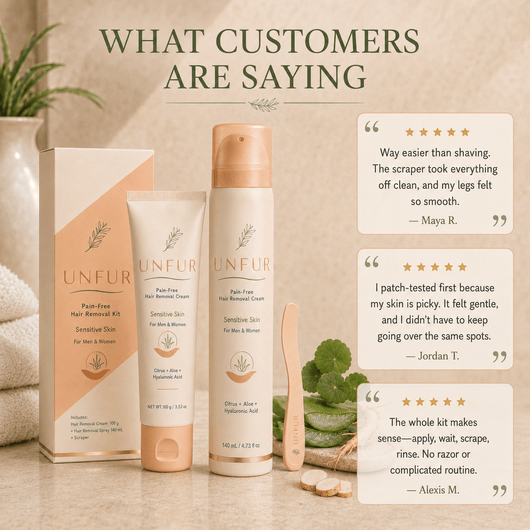 UNFUR 2-in-1 Gentle Hair Removal Kit