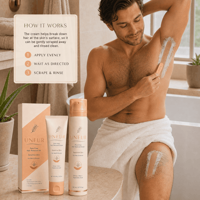 UNFUR 2-in-1 Men's Gentle Hair Removal Kit