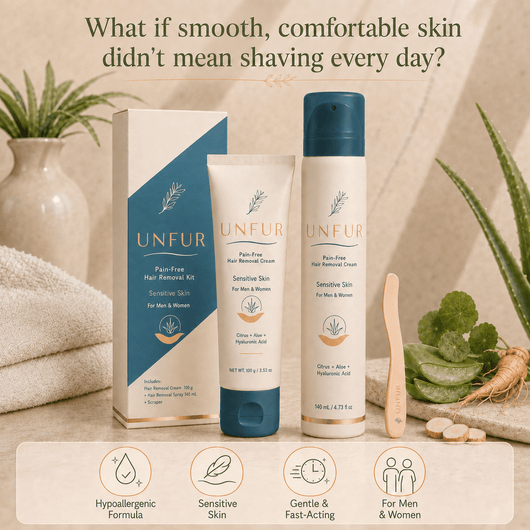 UNFUR 2-in-1 Men's Gentle Hair Removal Kit