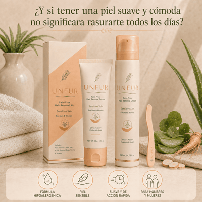 Kit de Depilación Suave 2 en 1 UNFUR